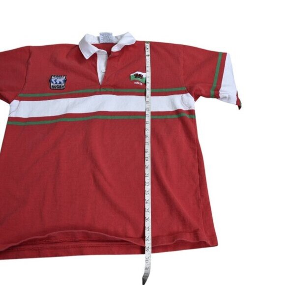 Barbarian Rugby Wear Wales Long Sleeve Striped Red Polo Athletic XXL - Picture 8 of 8